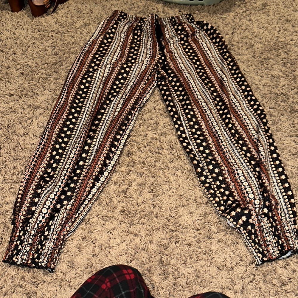 hippie pattern lined “joggers”